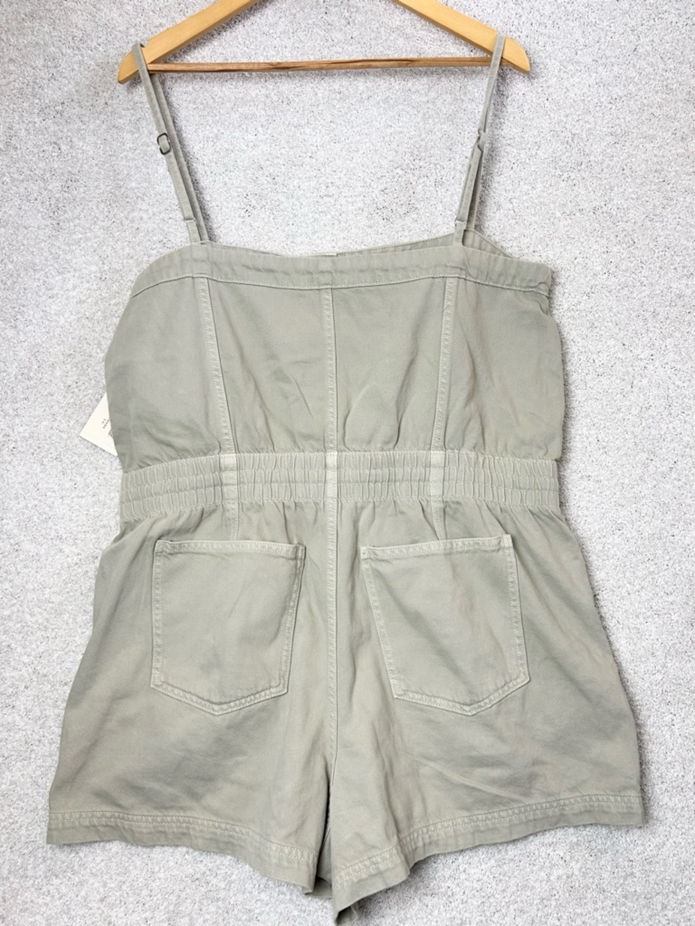 Universal Thread Beige Drawstring Strapless Romper - Picture 4 of 4